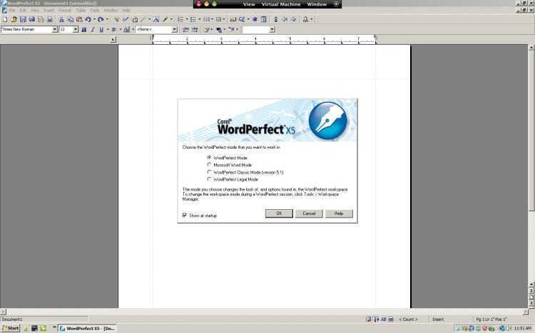 WORD PROCESSOR: The workspace in Corel WordPerfect X5, the latest word processing application in the WordPerfect Office X5 suite.  (Joshua Philipp/The Epoch Times)