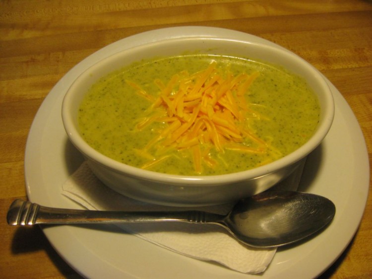 Delicious Cream of Broccoli Soup made with a touch of curry gives this soup a rich flavor. (Maureen Zebian/The Epoch Times)