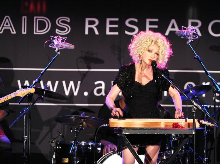 Singer Cyndi Lauper attends the 2010 amfAR New York Inspiration Gala at The New York Public Library on June 3 in New York, New York. Lauper is set to release her new album 'Memphis Blues' Tuesday. (Andrew H. Walker/Getty Images)