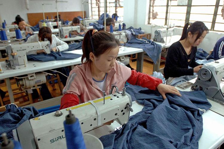 Clothing factories similar to this one in Anhui province, are facing crushing cost pressures. (AFP/Getty Images)