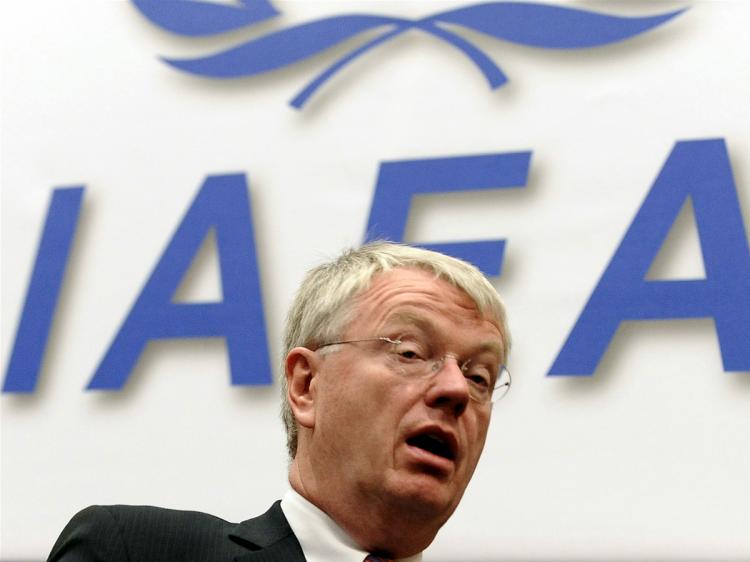 Germany's ambassador to the International Atomic Energy Agency IAEA Rudiger Ludeking attends the board of governors meeting at the IAEA's headquarters in Vienna on November 27, 2009. (Joe Klamar/AFP/Getty Images)