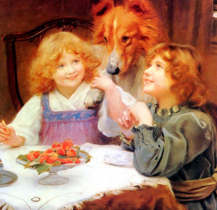 ADORABLE: 'High Expectations,' oil on canvas, private collection, is a classic painting by Arthur John Elsley, an English painter of the 19th century. (ARTRENEWAL.org)