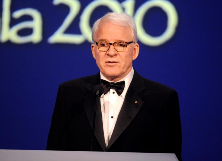 Steve Martin is honored at the 2010 Starkey Hearing Foundation 10th Annual 'So the World May Hear' Gala at Saint Paul RiverCentre on July 25, 2010 in Saint Paul, Minnesota.  (Hannah Foslien/Getty Images for Starkey Hearing Foundation)