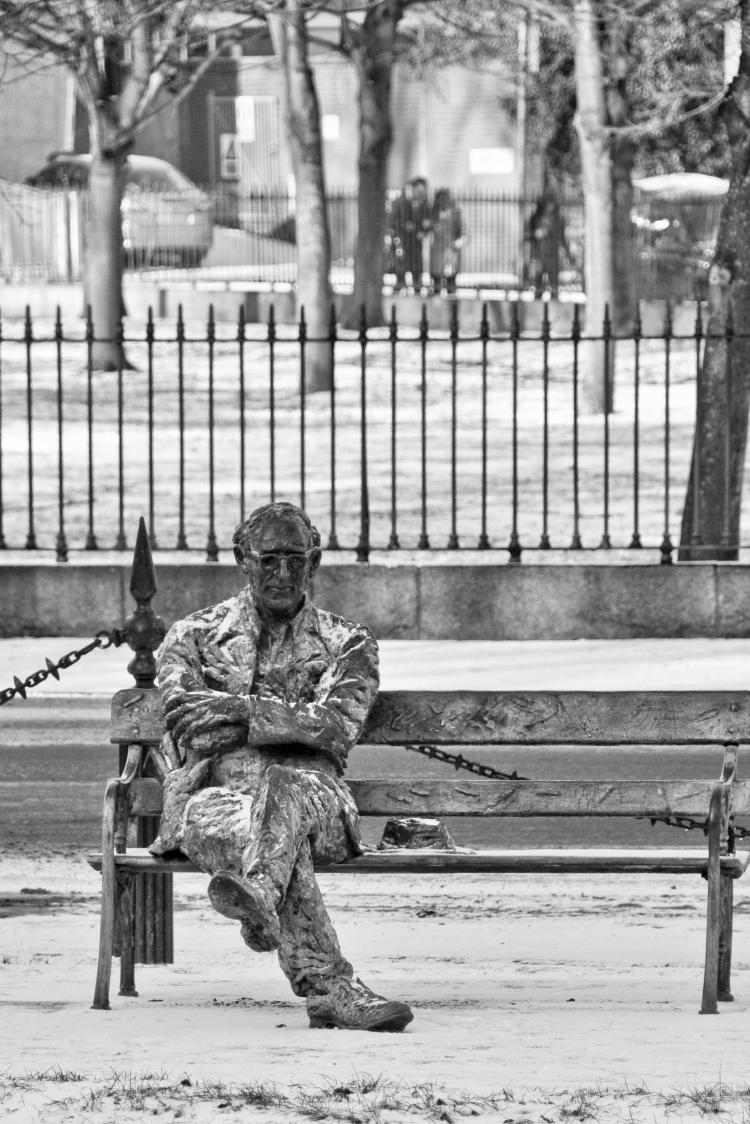 Patrick Kavanagh statue along the Grand Canal in Dublin. Patrick Kavanagh was an Irish poet and novelist. He is regarded as one of the foremost poets of the 20th Century (Martin Murphy/The Epoch Times)