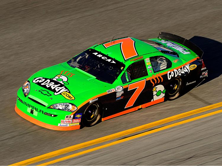 Danica Patrick races during the ARCA Racing Series Lucas Oil Slick Mist 200 at Daytona International Speedway on February 6, 2010. (John Harrelson/Getty Images)