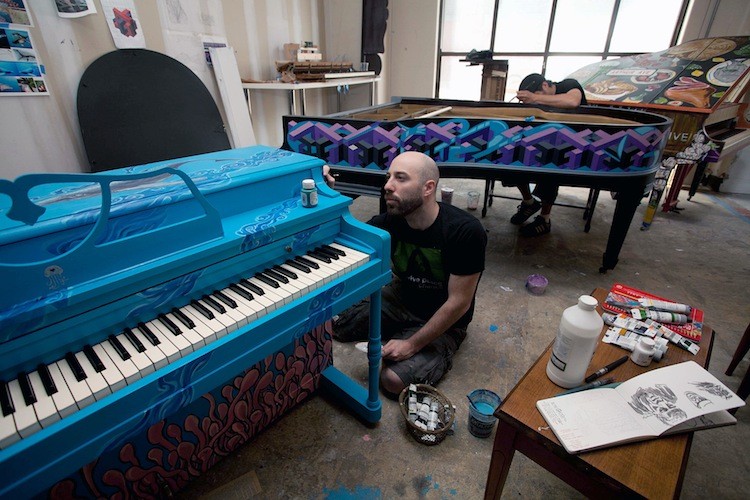 POP-UP PIANOS: The Sing For Hope organization has arranged 88 colorfully decorated pianos to be put on the streets for all New Yorkers to play. (Amal Chen/The Epoch Times)