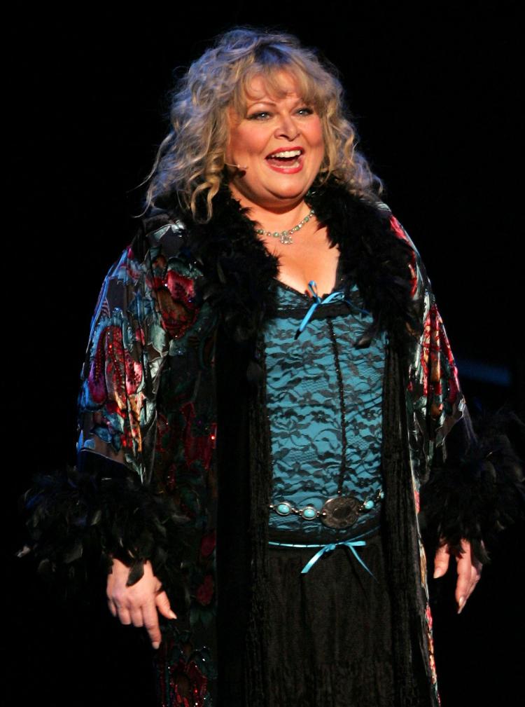 Sally Struthers performs at the Actor's Fund S.T.A.G.E. in Nov. 2005, in LA, California. Struthers, known for her role in the classic television sitcom 'All In The Family,' has the lead role in the Broadway play 'Nunsense.' (David Livingston/Getty Images)