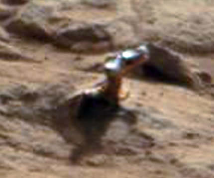 A close-up from the image above, showing what some have said is a handle. (NASA)