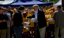 Trump Hands Out Warm Meals to Florence Victims