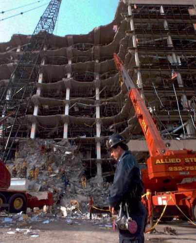 The Murrah Building in April 1995, shortly after the attack.