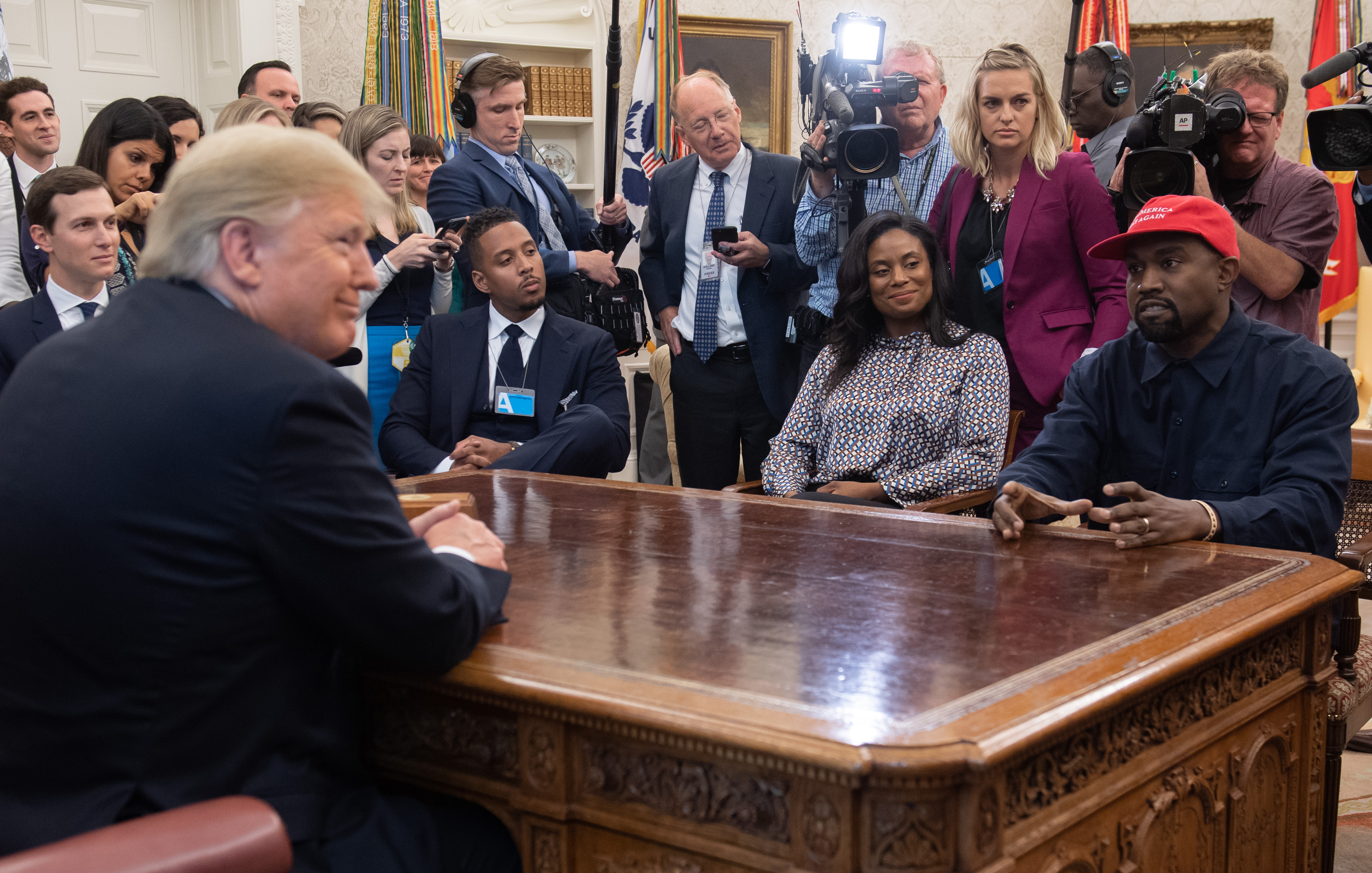 President Donald Trump meets with rapper Kanye West