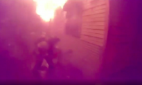 Trapped Man Sticks Hand Out of House on Fire: Dramatic Rescue Footage