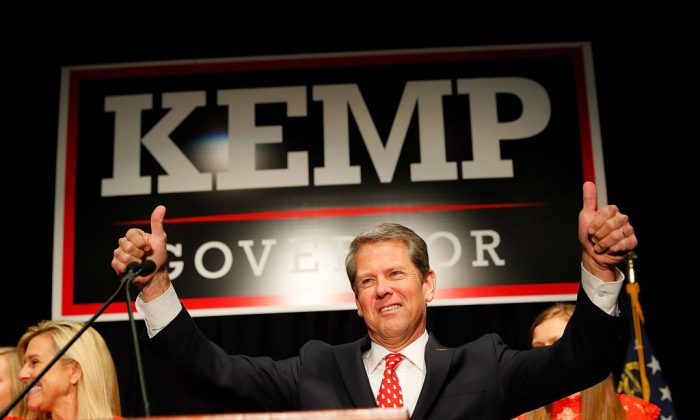 Brian Kemp attends the Election Night event at the Classic Center in Athens, Georgia on Nov. 6, 2018. (Kevin C. Cox/Getty Images)