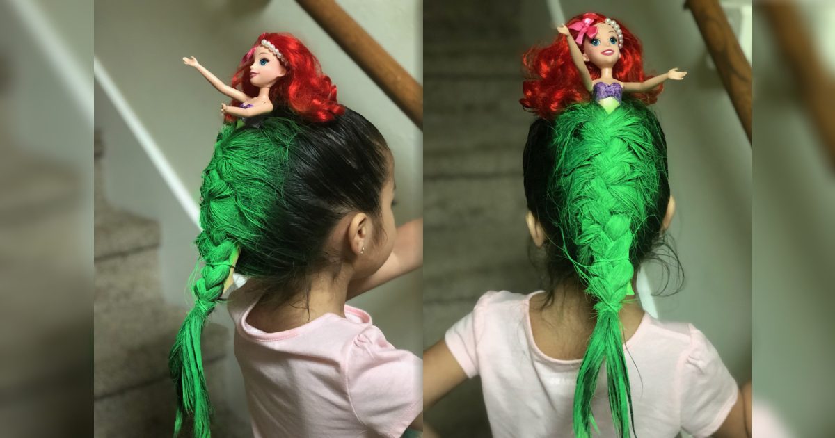 Little Girl Wins Crazy Hair Day With Inspiration From The Little Mermaid