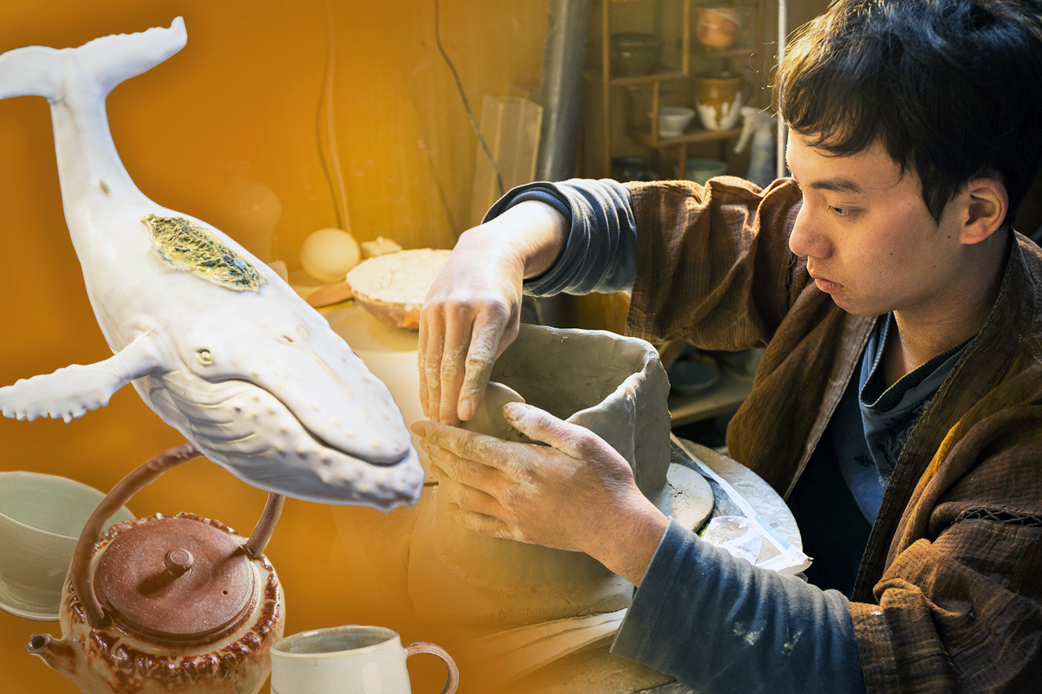 Giving Life a Boost With Soulful Pottery: Artist Creates Ceramic Wares Infused With Good Values