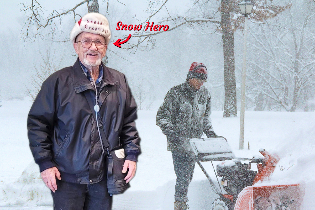 ‘I Don’t Ask for Anything’: Man, 81, Clears Snow From Neighborhood Sidewalks for Over 20 Years