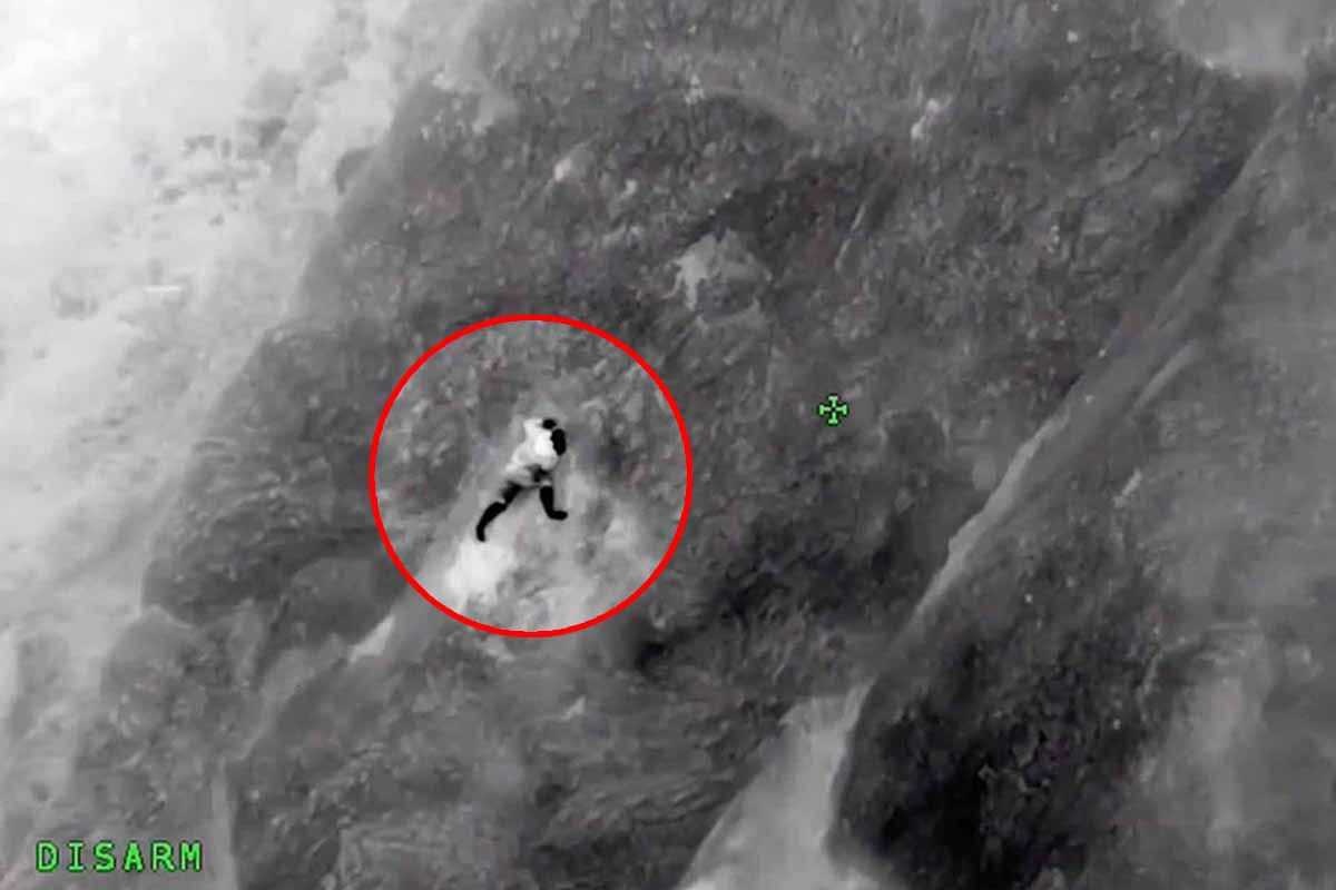 VIDEO: 'Risk-Taker' Clings to 60-foot Cliff as Deputy Conducts Daring Night Rescue on Helicopter