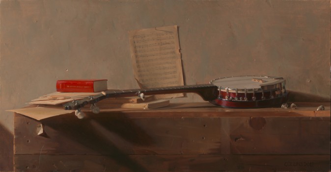 "Banjo," 2012, by Jacob Collins. Oil on Canvas, 26 inches by 50 inches. (Courtesy of Jacob Collins)