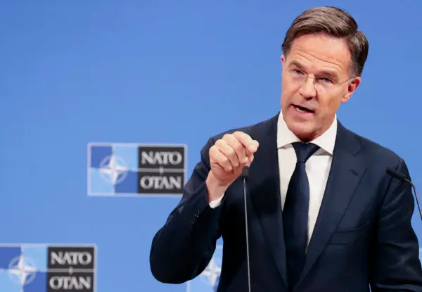 NATO Chief Rutte Holds a Press Conference With Lithuanian Prime Minister