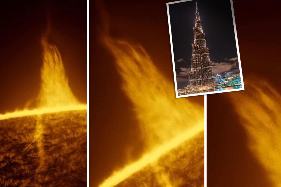 Astronomer Captures Towering Solar Eruption Shaped Like the Burj Khalifa Skyscraper in Dubai—Here’s the Video