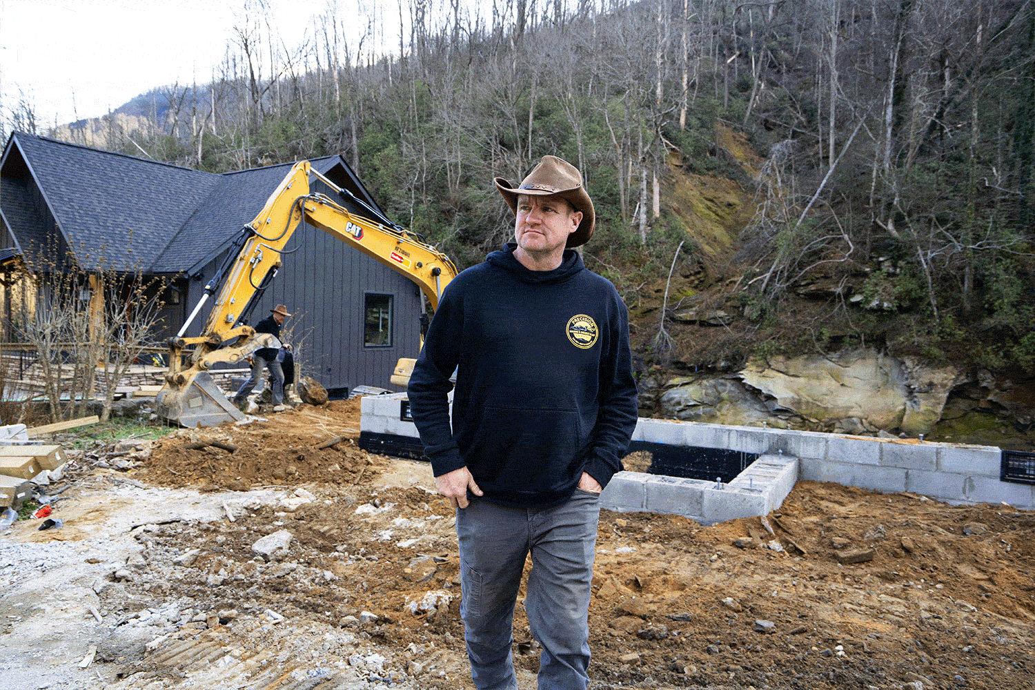 How a Man and His Excavator Helped Rebuild a Hurricane-Devastated Town