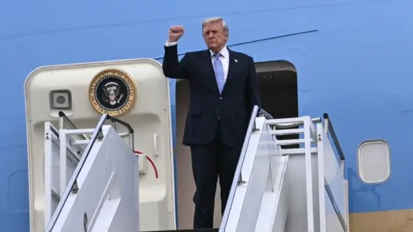 Trump Returns to Joint Base Andrews After Naval Academy Address