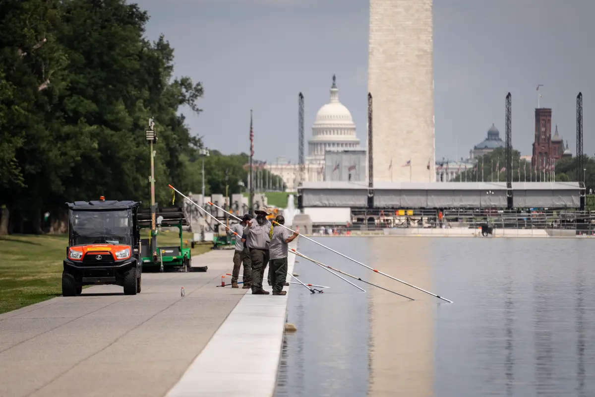 Former Olympian Charged Over Allegedly Vandalizing Reflecting Pool