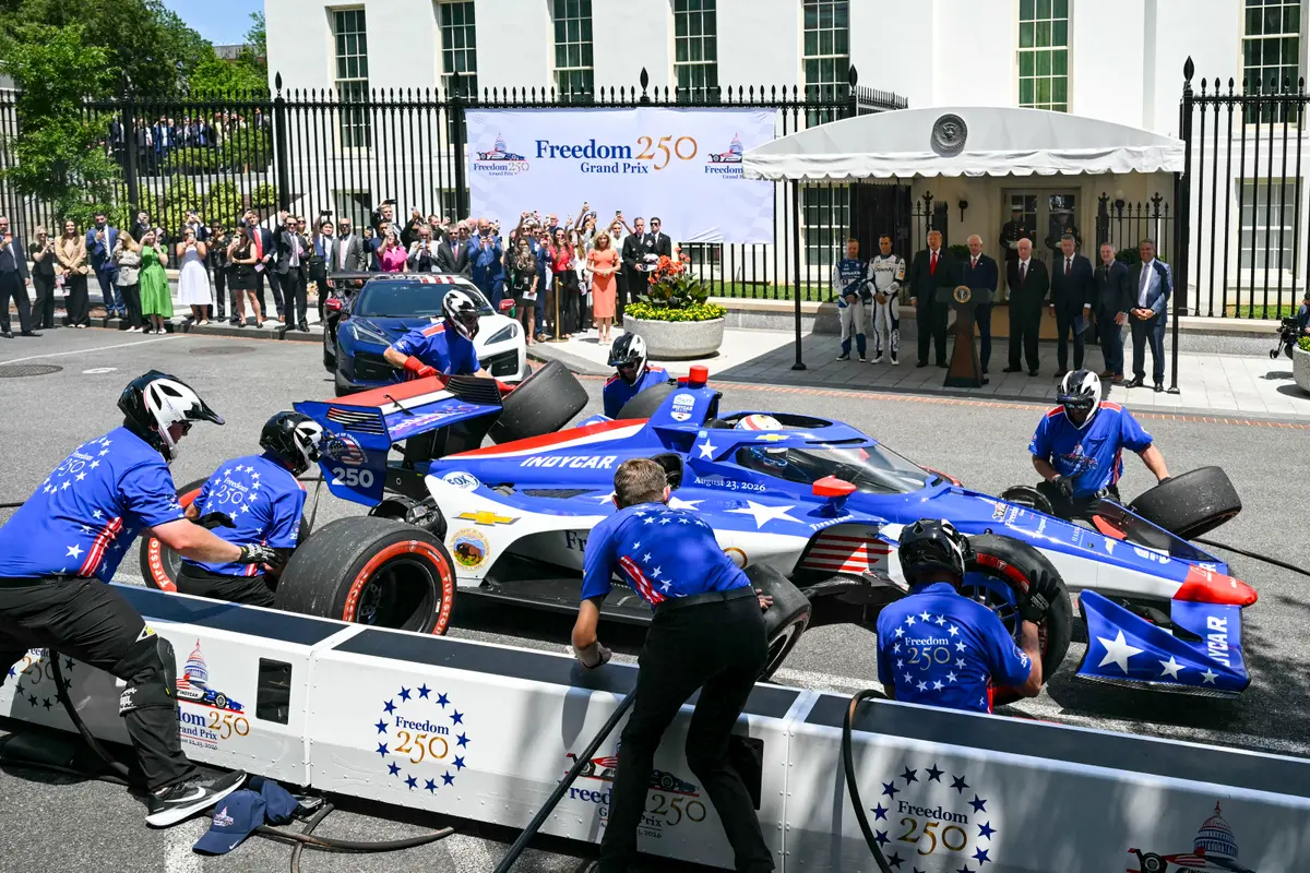Trump Hosts Freedom 250 Grand Prix Showcase with Racing Legends