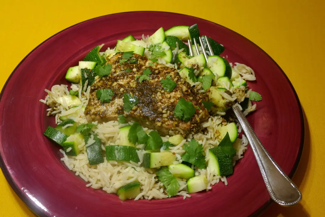 Za’atar Pork Chops With Zucchini Rice
