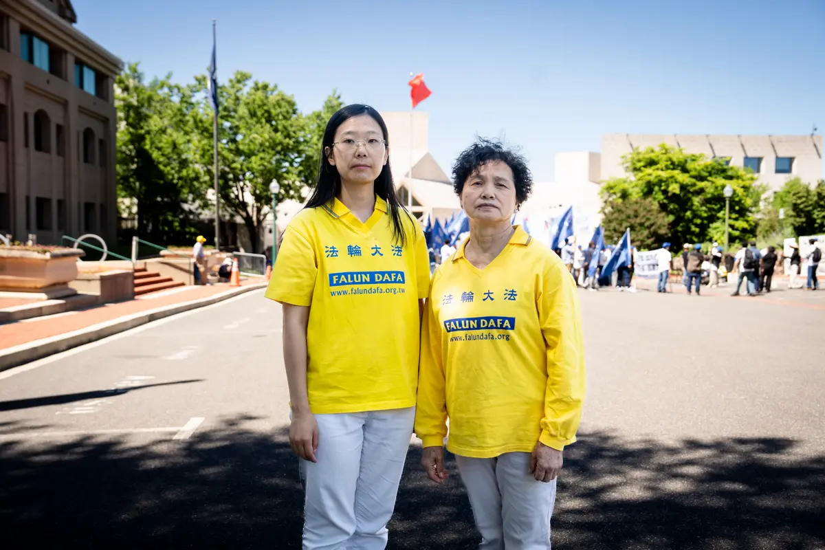 Dissidents Rally Outside Chinese Embassy, Seeking Release of Mother, Sister