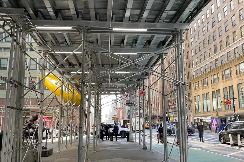 Across New York City, Sidewalk Sheds That Have Overstayed Their Welcome Will Face Fines